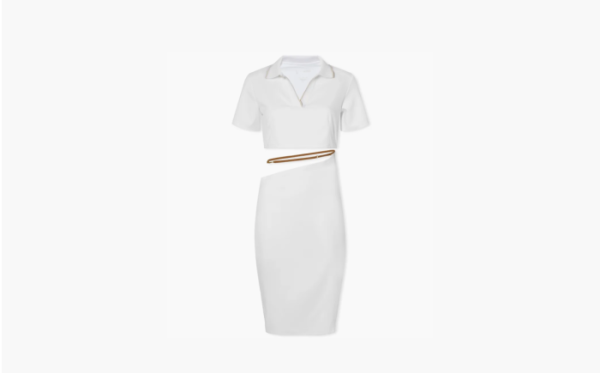 Nike Jacquemus Cutout Polo Dress White 