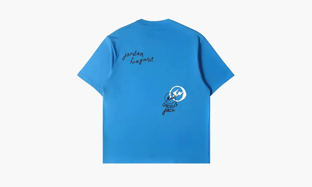 Air Jordan X Travis Scott X Fragment T-shirt Blue