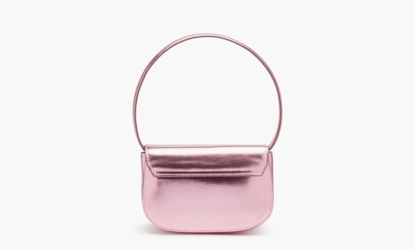 Diesel 1DR Shoulder Bag Mirrored Leather Pink 