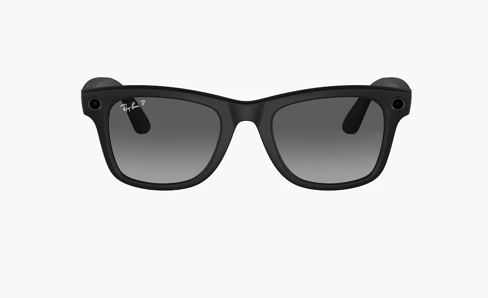 Ray-Ban Meta Wayfarer Sunglasses Matte Black/Grey