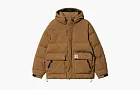 Carhartt WIP Hooded Down Puffer Jacket Brown