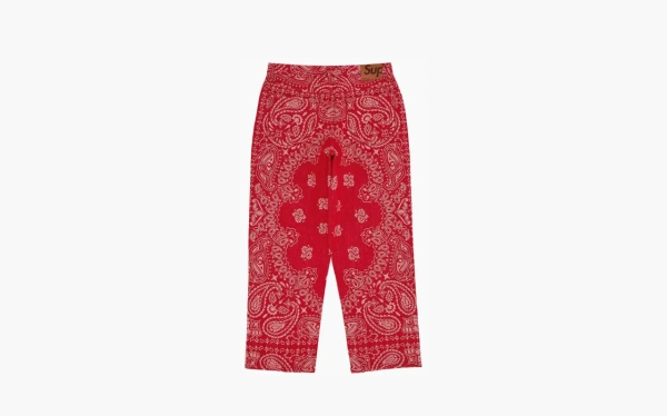 Supreme Bandana Jacquard Baggy Jean Red 