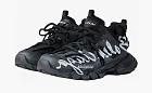 Balenciaga Track Signature Lace Up Sneakers Black
