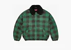 Supreme Faux Shearling Lined Bomber Jacket Plaid