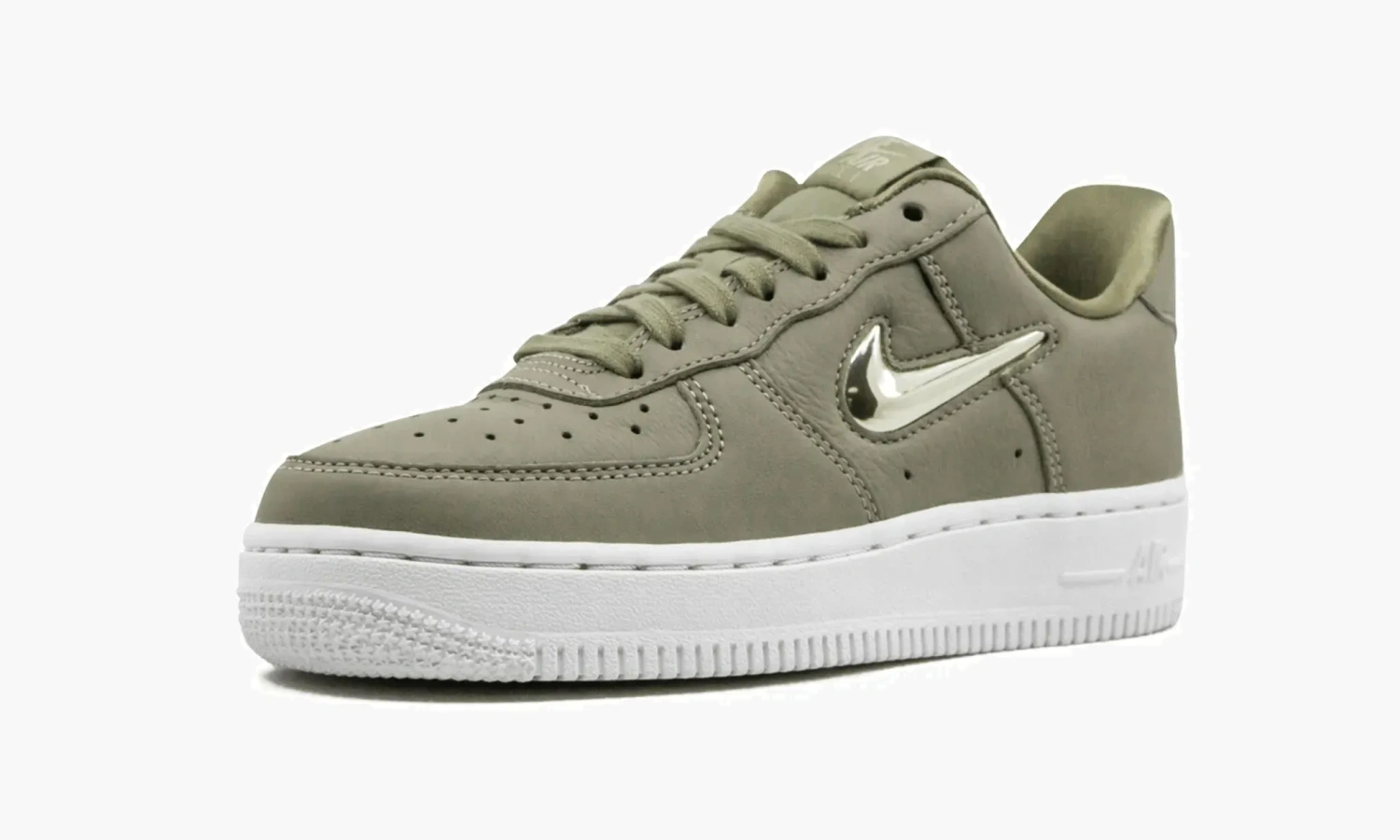 Air Force 1 07 PREMIUM LX MNS WMNS "Premium Leather Jewel Swoosh - Olive" 