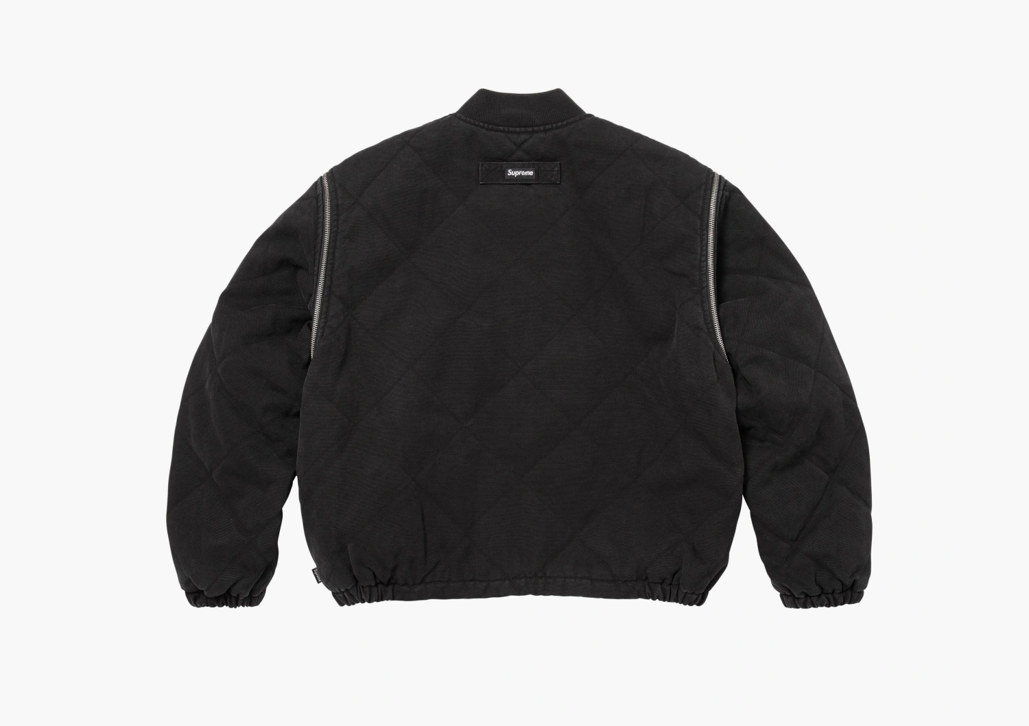Supreme Zip-Off Sleeve Quilted Bomber Jacket Black 
