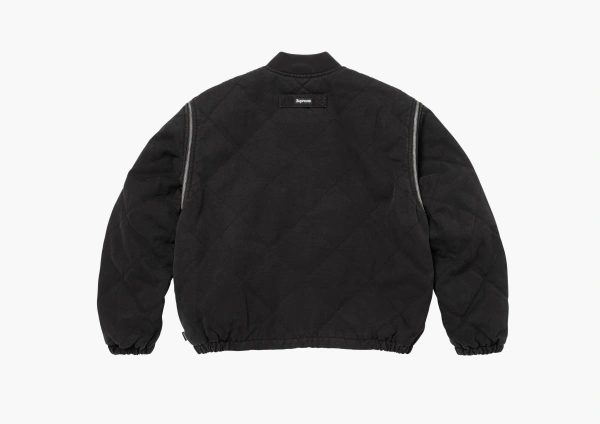 Supreme Zip-Off Sleeve Quilted Bomber Jacket Black  Supreme Zip-Off Sleeve Quilted Bomber Jacket Black