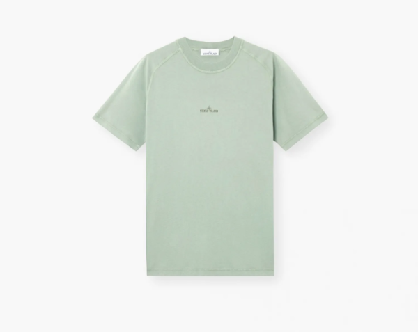 Stone Island Organic Cotton Jersey Slim fit T-Shirt Print Sage Green  Stone Island Organic Cotton Jersey Slim fit T-Shirt Print Sage Green