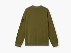 Stone Island Raw Hand Organic Cotton Crewneck Jumper Military Green