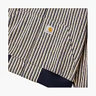 Carhartt WIP Hickory Stripe Hooded Jacket Navy