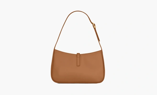 Saint Laurent Bronze Monogram Le 5 A 7 Hobo Bag in Smooth Leather Dune 