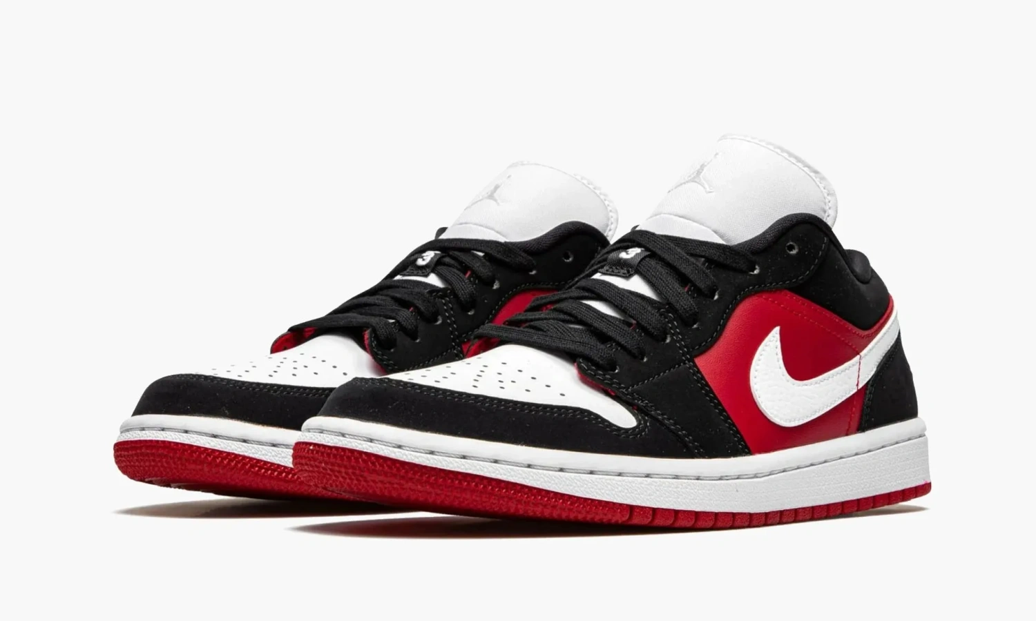 Air Jordan 1 Low WMNS Black White Gym Red 