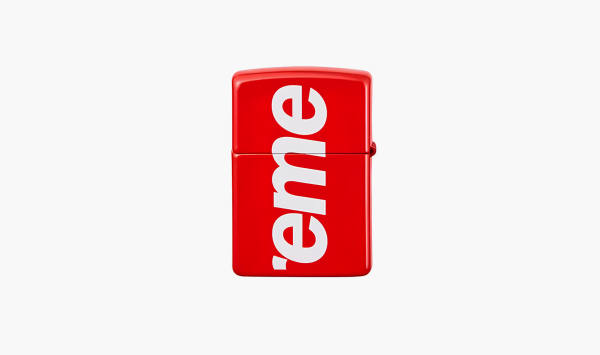 Supreme Logo x Zippo Red White  Supreme Logo x Zippo Red White