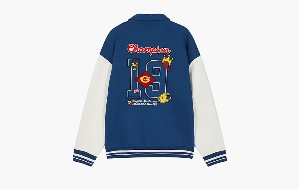 Champion Baseball Uniform Jacket Blue