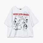 ARNODEFRANCE Vintage Cropped This Piece Tastes Like Blood T-Shirt White