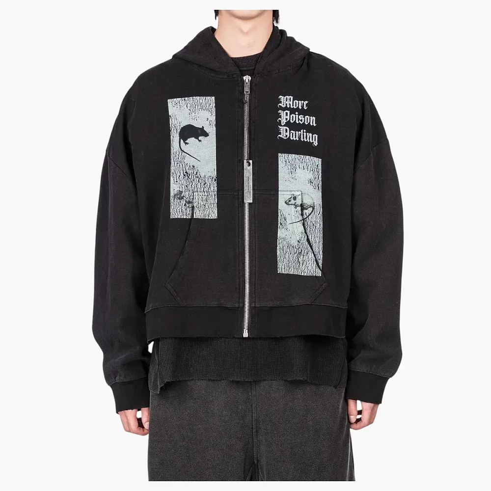ARNODEFRANCE More Poison Darling Zip Hoodie Black