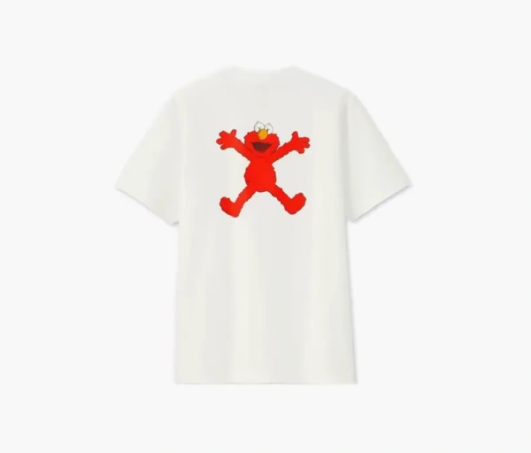 Kaws x Sesame Street x UNIQLO Logo Trendy Clothing Featured Tops T-Shirt White  Kaws x Sesame Street x UNIQLO Logo Trendy Clothing Featured Tops T-Shirt White