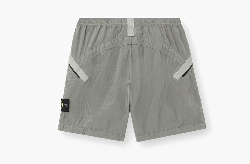 Stone Island Nylon Metal Econyl Shorts Pearl Grey