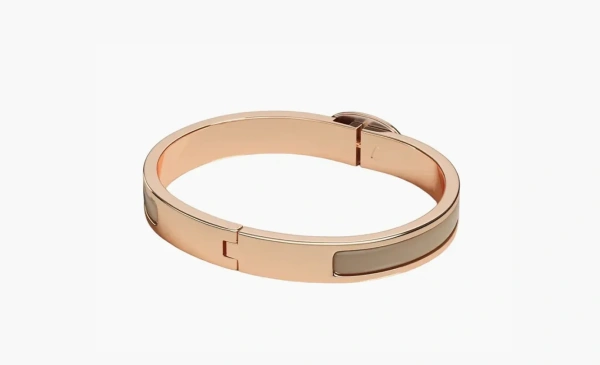 Hermes Mini Clic Chaine d'Ancre bracelet Milk Tea Gray 