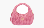 Miu Miu Wander Matelasse Nappa Leather Mini Hobo Bag "Begonia Pink" 