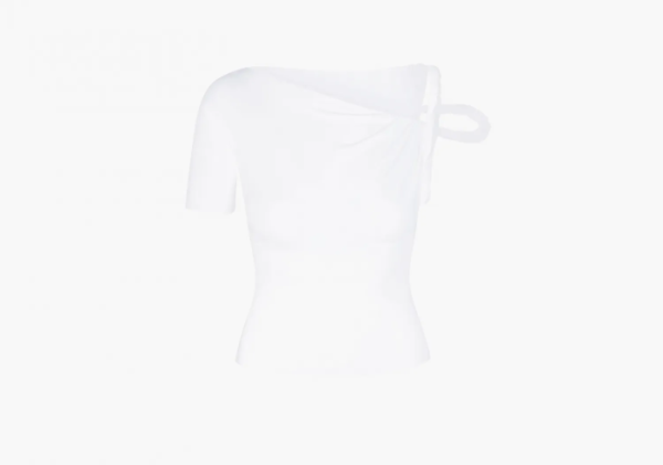 Khy Sleek Stretch Twisted Top White 