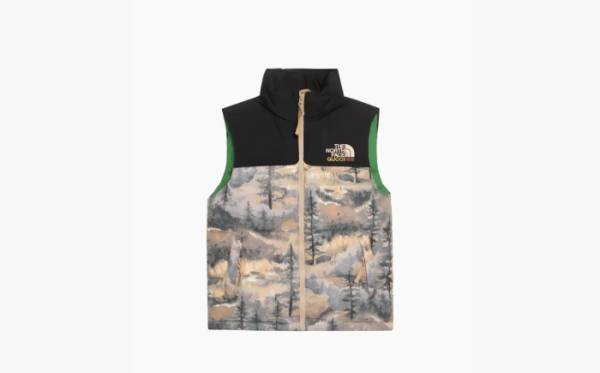 Gucci x The North Face Down Vest Forest Print 
