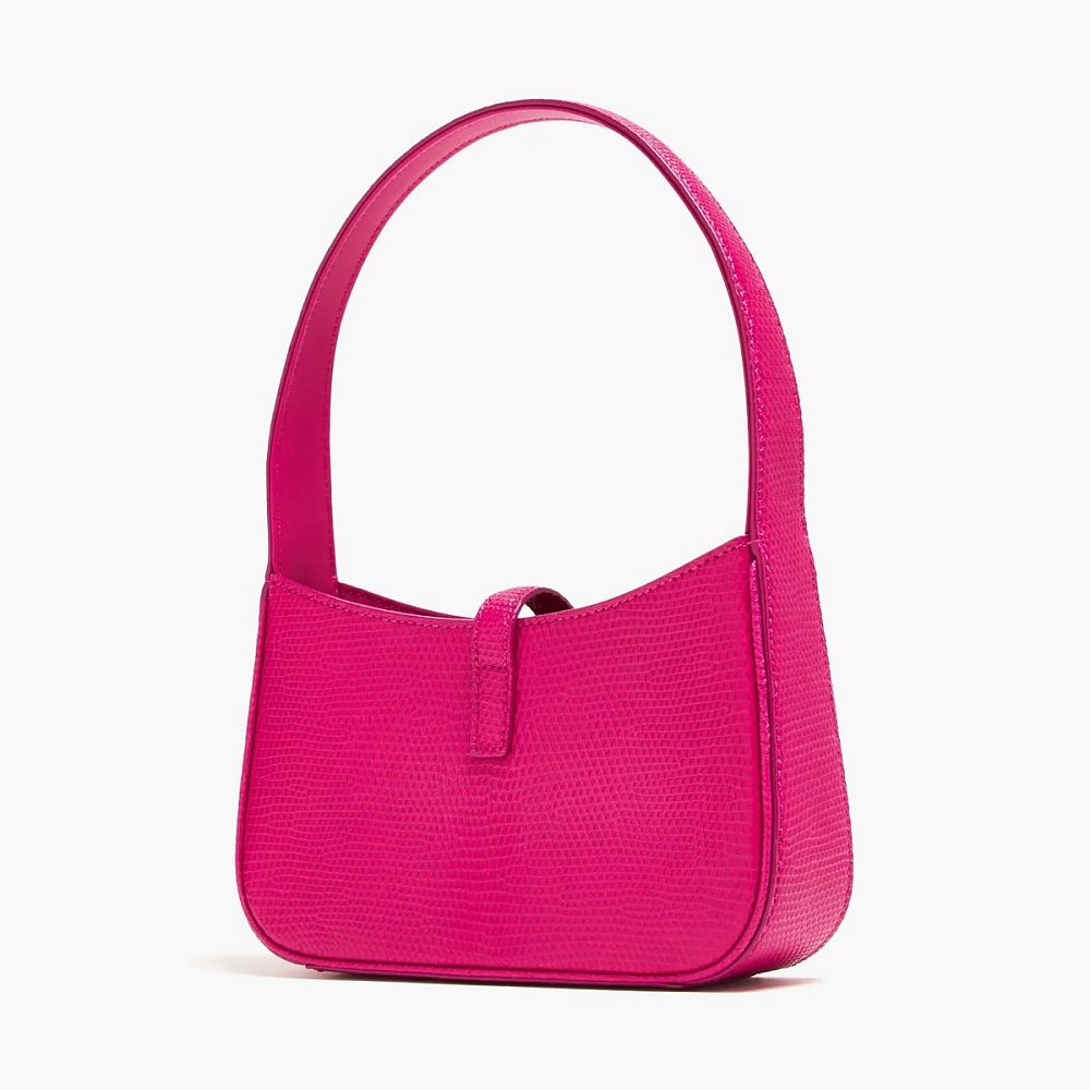 Saint Laurent Le 5 À 7 Mini Hobo Bag Pink Exotic Leather