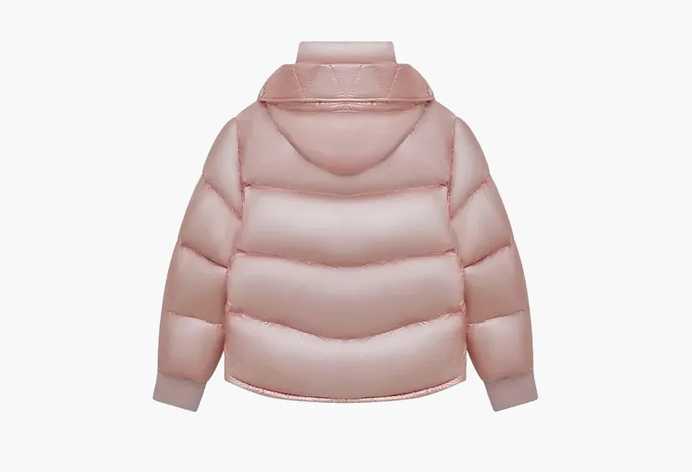 New Balance Cropped Hooded Down Jacket Pink