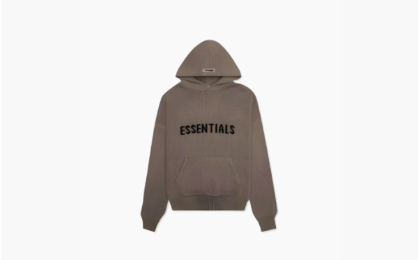 Fear of God Essentials FW20 Knit Hoodie Taupe 