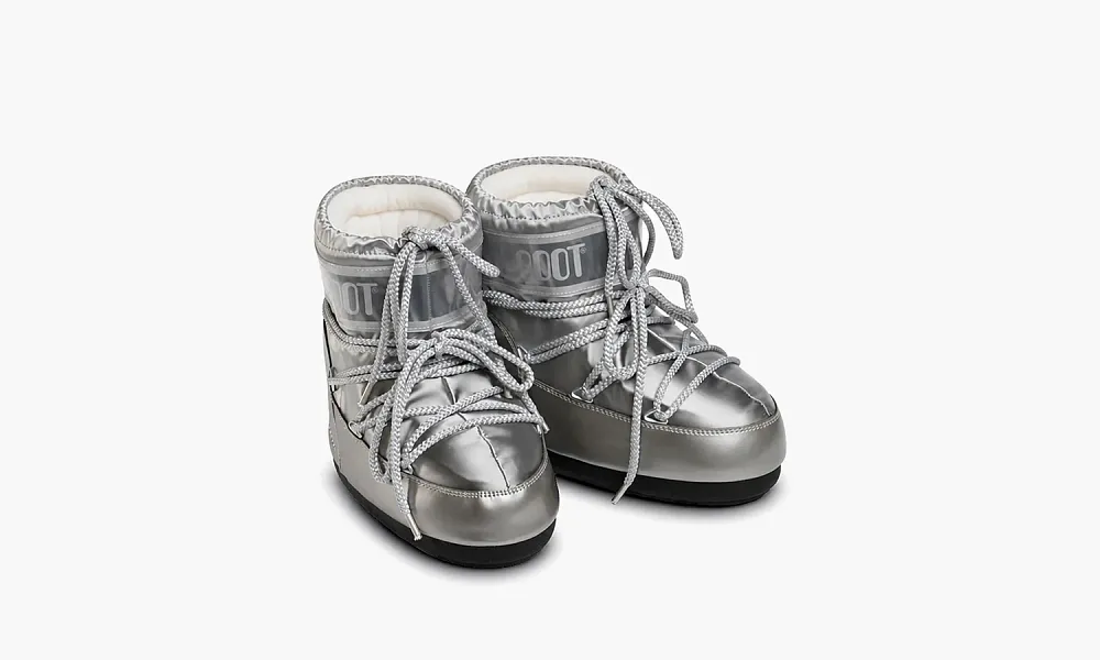 Moon Boot Icon Low Glance Silver