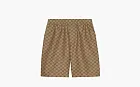 Gucci x The North Face Web Print Cotton Shorts Beige