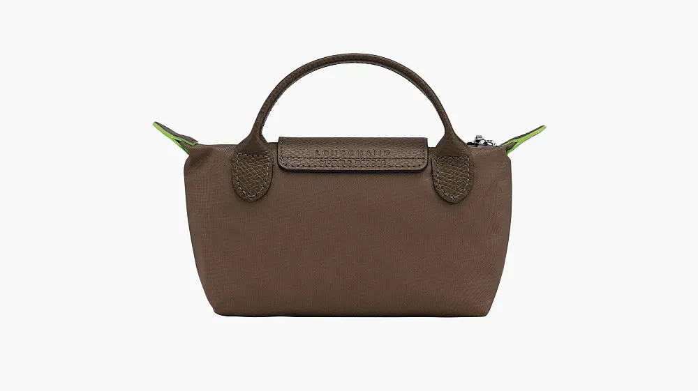 Longchamp Le Pliage Green Handle Pouch Terra