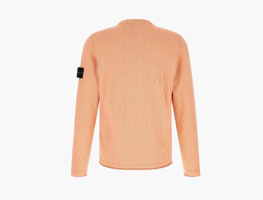 Stone Island Organic Cotton Nylon Crewneck Jumper Plaster Pink