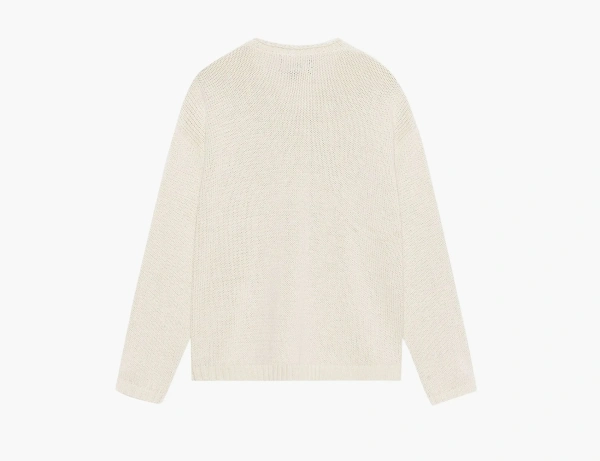 Stussy Embroidered V Neck Logo Sweater Natural 