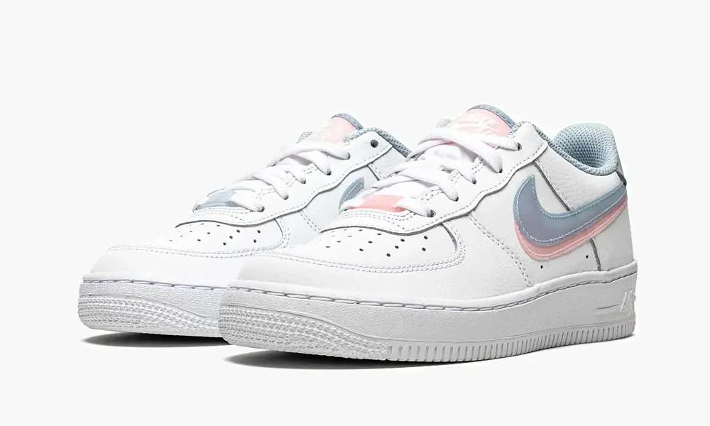Air Force 1 LV8 GS Double Swoosh - White / Blue / Pink