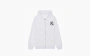 Sporty & Rich Yankees Serif Zip Hoodie Light Gray 