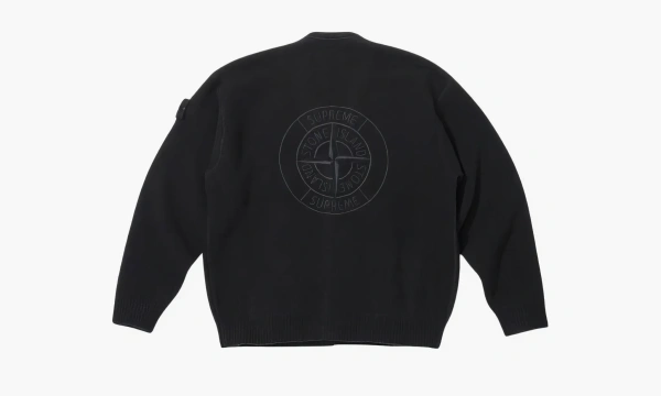 Supreme X Stone Island Cardigan Black 