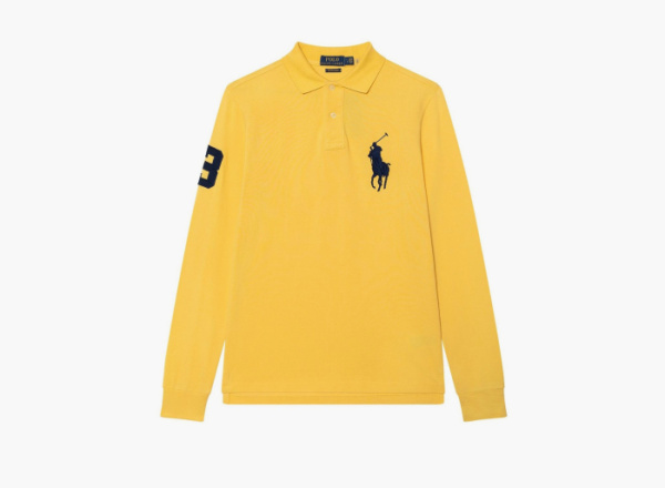 Polo Ralph Lauren Solid Embroidered Long Sleeve Yellow  