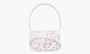 Diesel 1DR Shoulder Bag Croc-print White 