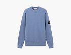 Stone Island Ribbed Soft Organic Cotton Crewneck Jumper Avio Blue