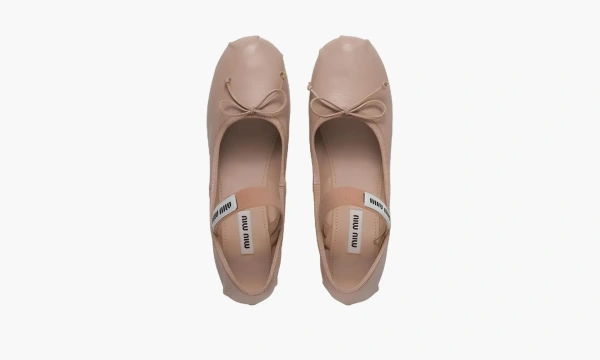 Miu Miu Satin Ballerinas Light Brown 