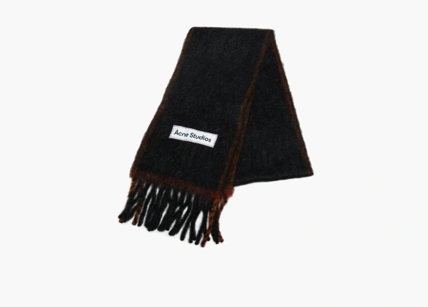 Acne Studios Wool Mohair Scarf Black  Acne Studios Wool Mohair Scarf Black