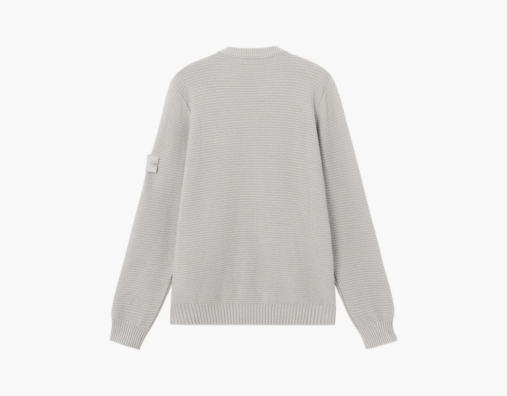 Stone Island Ghost Cotton Cashmere Knit Jumper Dust Grey