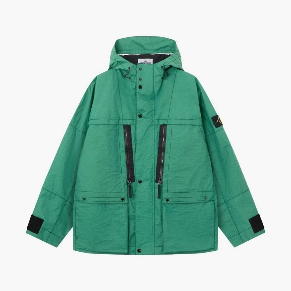 Stone Island Metal Lamina Ripstop Heat Reactive Hooded Jacket Malachite