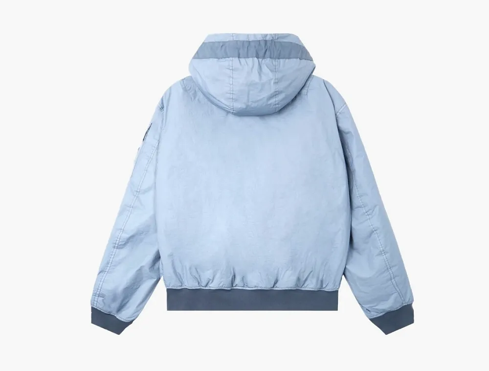 Stone Island Hooded Padded Jacket Avio Blue