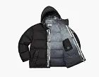 Supreme x Stone Island Painted Camo Crinkle Down Jacket Dark Black