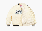 Supreme x Mitchell & Ness Satin Varsity Jacket White