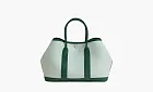 Hermes Garden Party Canvas With Negonda Calfskin Garden Handbag Green