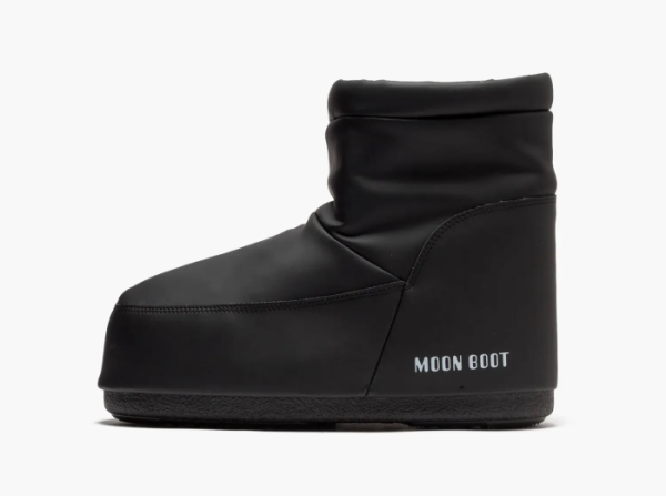 Moon Boot No Lace Rubber Boot Black 