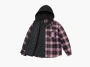 Supreme x Dickies Lined Zip Up Hooded Flannel Shirt Black 
